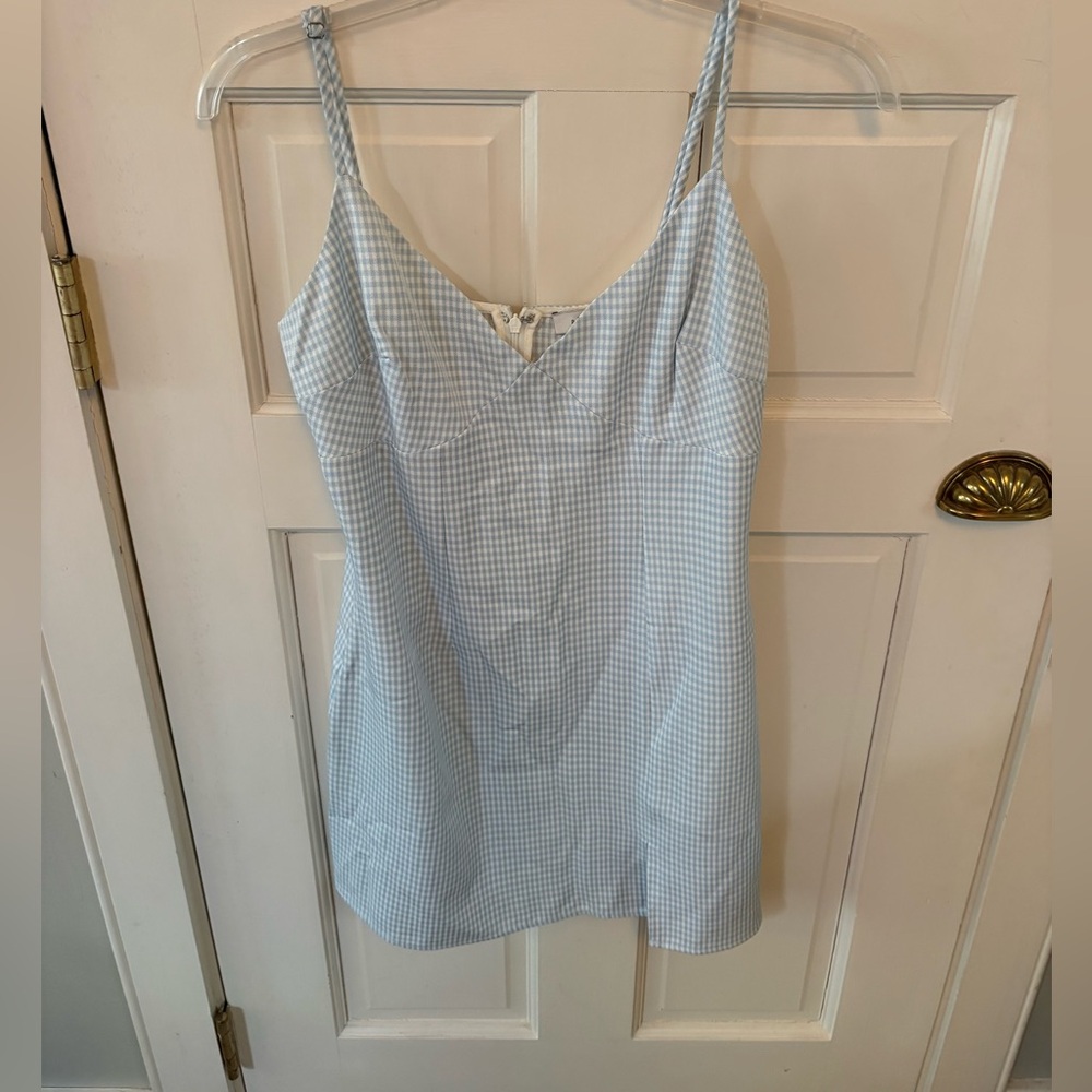 Abbeline Blue Gingham Women's Dress, size small